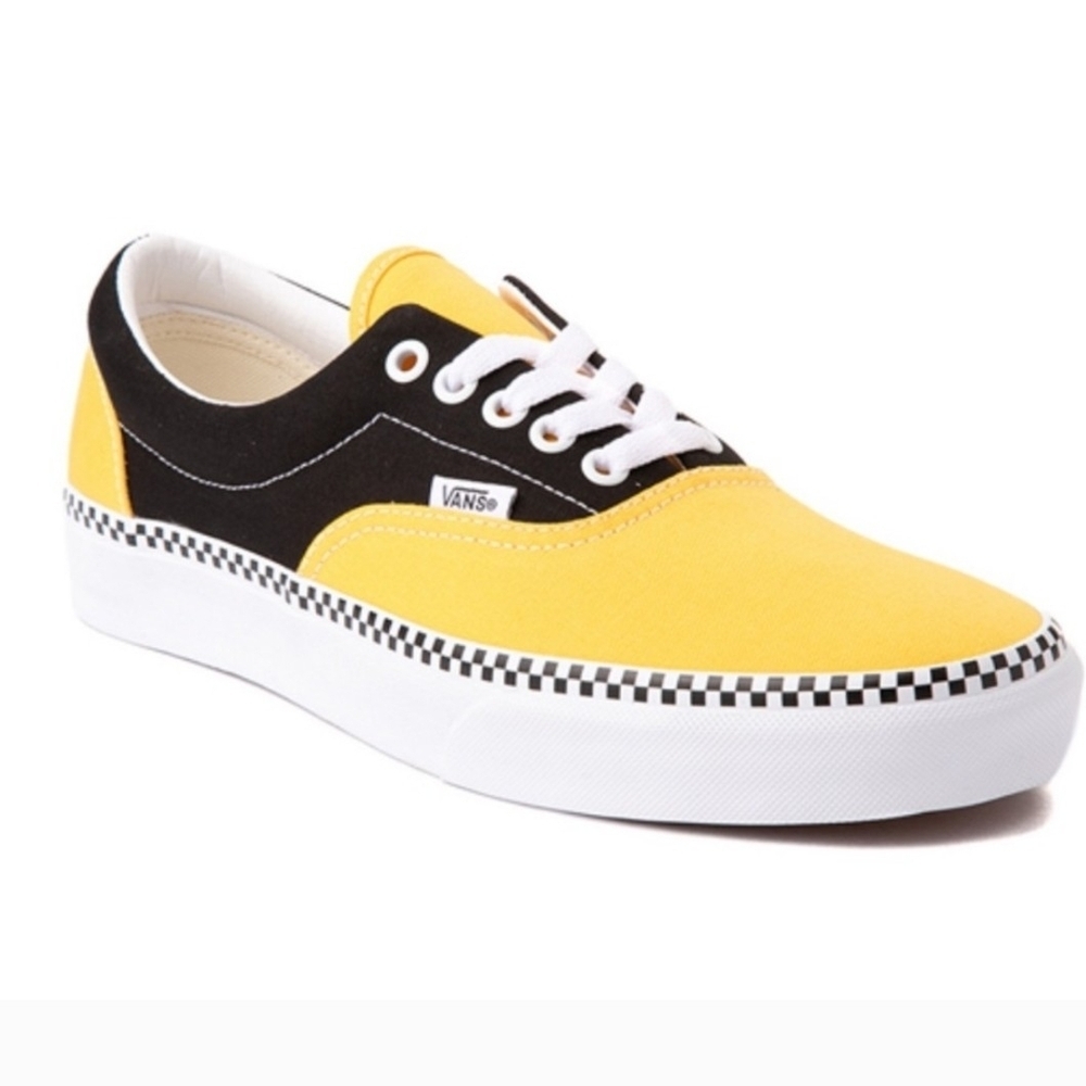 Vans Yellow and Black Canvas Sneakers Size 6 Womens 4.5 Mens New Without Box